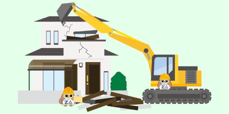 解体工事のイラスト